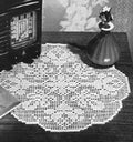 Waltz Time Round Doily Filet Crochet Pattern 13"