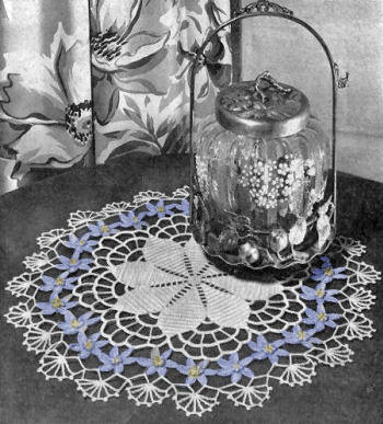 Daisy Ring Doily Crochet 12"