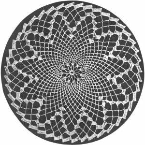 Harlequin Doily Crochet Pattern 11"