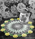 Rose Circle Doily Crochet Pattern 15"