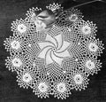 Rose Whirl Doily Crochet Pattern 9"