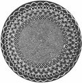 Roulette Doily Crochet Pattern 10.5"