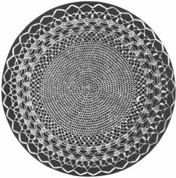 Roulette Doily Crochet Pattern 10.5"
