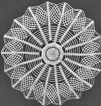 Sunburst Doily Crochet Pattern 11"