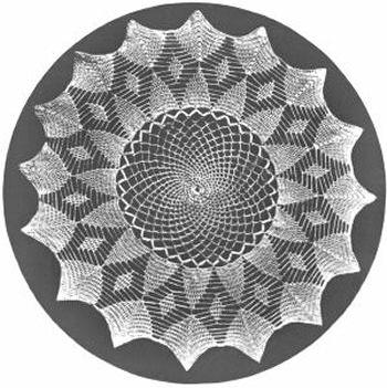 Whirlagig Doily Crochet Pattern 14.5"