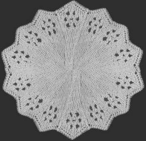 Doily with Pointed Edge Knitting Pattern 12"