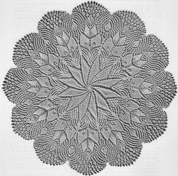 Aster Doily Knitting Pattern 20"