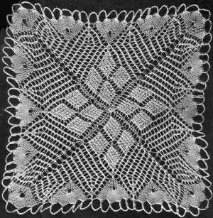 Square Doily Knitting Pattern 8.5"