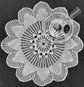 Round Scalloped Doily Knitting Pattern 14"