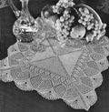 Royal Crown Square Doily Knitting Pattern 19"