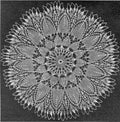 Floral Wheel Round Doily Knitting Pattern 15"
