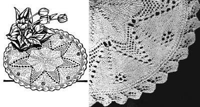 Pineapple Doily Knitting Pattern 18"