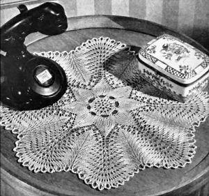 Hemlock Ring Doily Knitting Pattern 15"