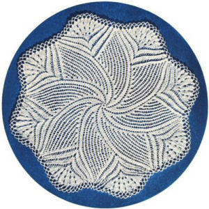 Round Scalloped Doily Knitting Pattern 16-22"