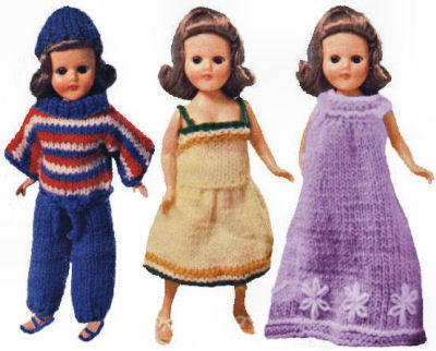 Doll Clothes for 7 1/2" Dolls Knitting Pattern
