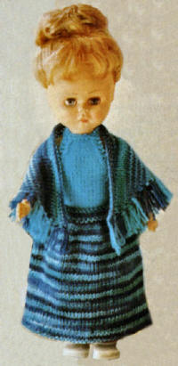 Doll Clothes Knitting Pattern 14"
