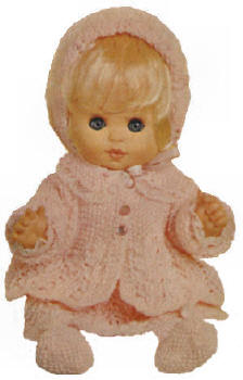 Baby Doll Clothes Knitting Pattern 12"