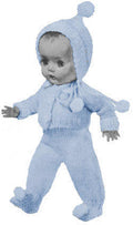 Baby Doll Snowsuit Knitting Pattern 12" and 14"