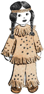 Indian Doll & Clothes Sewing Pattern