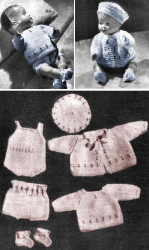Baby Doll Clothes Knitting Pattern 12"