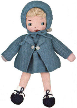 Rag Doll & Clothes Knitting Pattern 16"