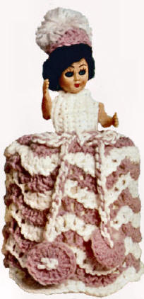Doll Toilet Tissue Cover Knitting Pattern