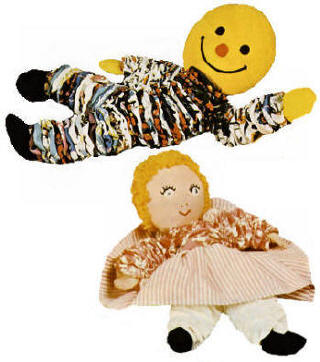 Clown & Girl Circle Dolls Sewing Pattern