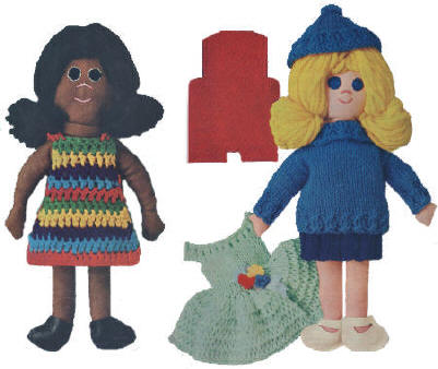 Rag Doll & Clothes Sewing Knitting Crochet Pattern