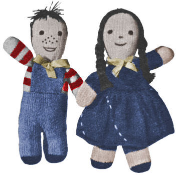 Boy & Girl Dolls Knitting Pattern