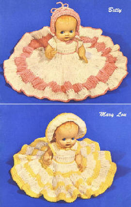 Baby Doll Dresses & Bonnets Crochet Pattern