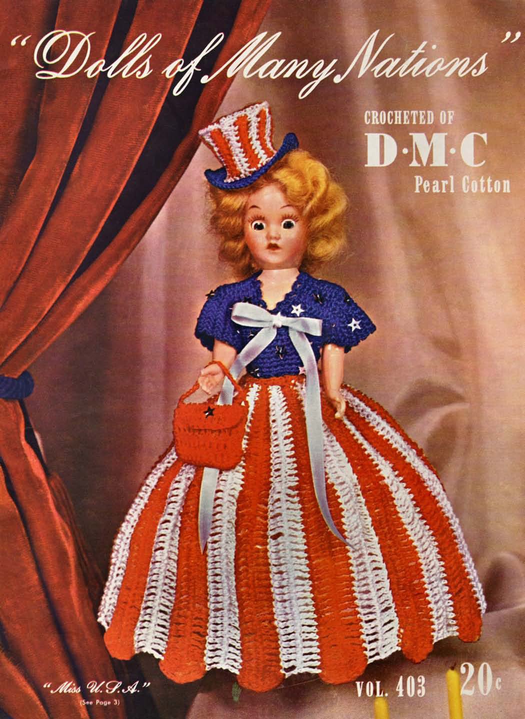 Dolls of Many Nations Vintage Crochet Patterns Book