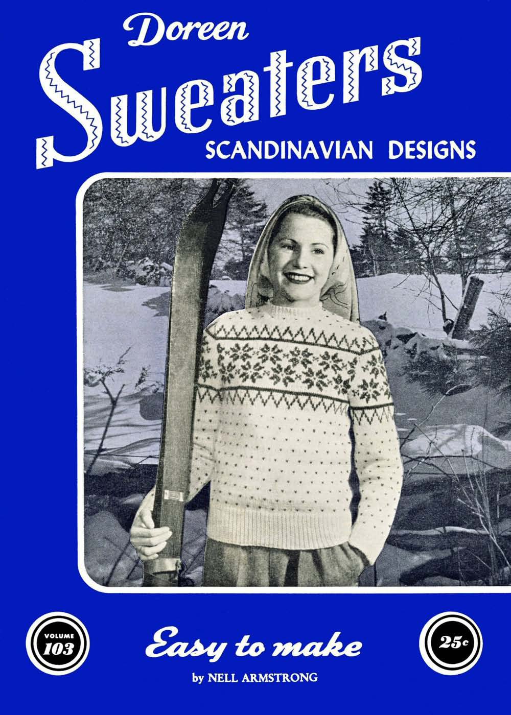 Scandinavian Designs Sweaters Vintage Knitting Patterns Book