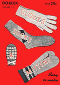 Gloves Socks & Mittens Vintage Knitting Crochet Patterns Book