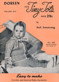 Tiny Tots Vintage Knitting Crochet Patterns Book