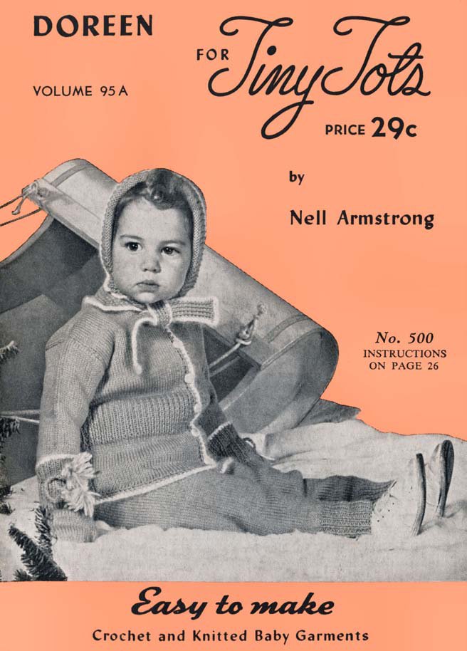 Tiny Tots Vintage Knitting Crochet Patterns Book