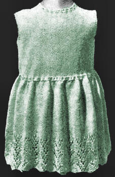 Girls Sleeveless Pinafore or Dress Knitting Pattern Sz 4