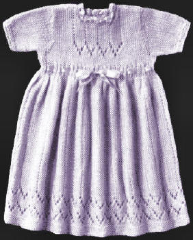 Baby Dress with Zigzag Design Knitting Pattern