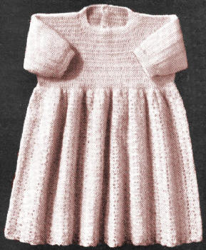 Baby Patterned Dress Knitting Pattern