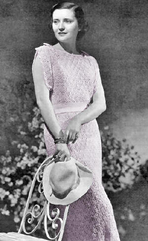 Summer Dress Crochet Pattern Bust 34