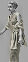 Sleeveless Dress & Stole Knitting Pattern 32-36