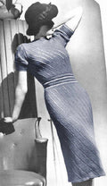 Diagonal Striped Dress Knitting Pattern Bust 34