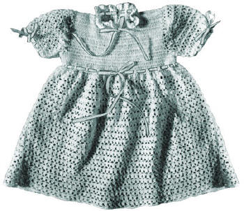 Baby Dress in Shell Stitch Crochet Pattern