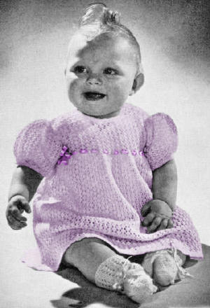 Lacy Baby Dress Knitting Pattern