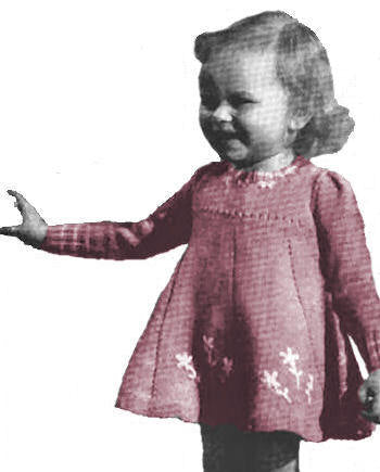 Flared Baby Dress & Panties Knitting Pattern