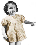 Baby Dress in Diamond Design Knitting Pattern