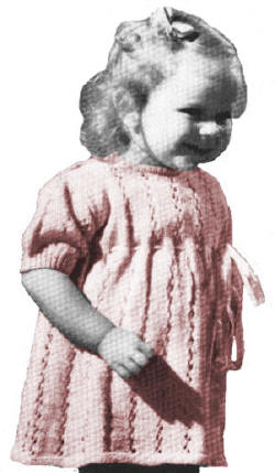 Lacy Stripes Baby Dress Knitting Pattern
