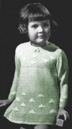 Baby Dress with Seed Stitch Knitting Pattern
