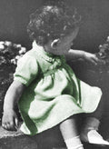 Baby Dress with Moss Stitch Knitting Pattern