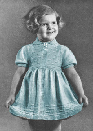 Girls Dress & Knickers Knitting Pattern Sz 4