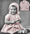 Baby Dress, Bonnet & Sweater Knitting Pattern 12 mos